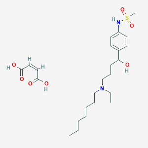 (Z)-but-2-enedioic acid;N-[4-[4-[ethyl(heptyl)amino]-1-hydroxybutyl]phenyl]methanesulfonamide