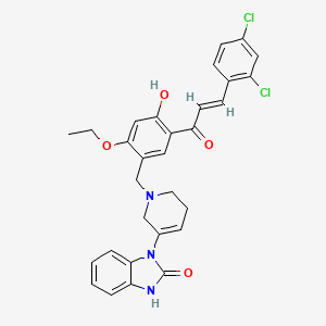 molecular formula C30H27Cl2N3O4 B11934237 SHP2 inhibitor LY6 