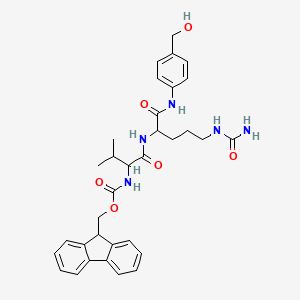 9H-fluoren-9-ylmethyl N-[1-[[5-(carbamoylamino)-1-[4-(hydroxymethyl)anilino]-1-oxopentan-2-yl]amino]-3-methyl-1-oxobutan-2-yl]carbamate