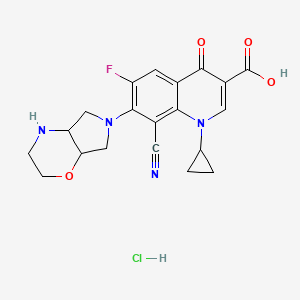 7-(3,4,4a,5,7,7a-hexahydro-2H-pyrrolo[3,4-b][1,4]oxazin-6-yl)-8-cyano-1-cyclopropyl-6-fluoro-4-oxoquinoline-3-carboxylic acid;hydrochloride