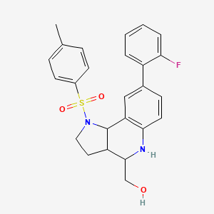 [8-(2-fluorophenyl)-1-(4-methylphenyl)sulfonyl-2,3,3a,4,5,9b-hexahydropyrrolo[3,2-c]quinolin-4-yl]methanol