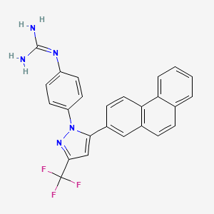 2-[4-[5-Phenanthren-2-yl-3-(trifluoromethyl)pyrazol-1-yl]phenyl]guanidine