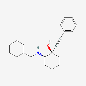 molecular formula C21H29NO B11934581 (1R,2S)-2-(cyclohexylmethylamino)-1-(2-phenylethynyl)cyclohexan-1-ol 