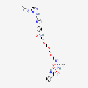 molecular formula C43H61N9O7S B1193520 Sniper(tacc3)-2 