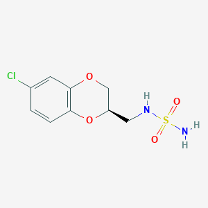 molecular formula C9H11ClN2O4S B11935433 (2R)-6-chloro-2-[(sulfamoylamino)methyl]-2,3-dihydro-1,4-benzodioxine 