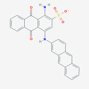 molecular formula C28H17N2O5S- B1193545 1-氨基-4-(蒽-2-基氨基)-9,10-二氧蒽-2-磺酸盐 