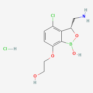 2-[[(3R)-3-(aminomethyl)-4-chloro-1-hydroxy-3H-2,1-benzoxaborol-7-yl]oxy]ethanol;hydrochloride