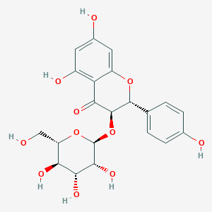 (2R,3R)-5,7-dihydroxy-2-(4-hydroxyphenyl)-3-[(2S,3R,4R,5R,6S)-3,4,5-trihydroxy-6-(hydroxymethyl)tetrahydropyran-2-yl]oxy-chroman-4-one