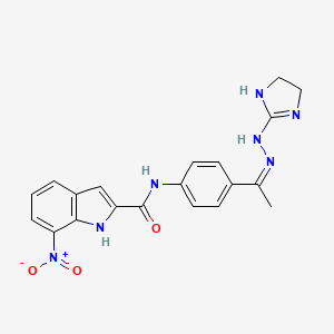 N-[4-[(Z)-N-(4,5-dihydro-1H-imidazol-2-ylamino)-C-methylcarbonimidoyl]phenyl]-7-nitro-1H-indole-2-carboxamide