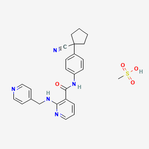 molecular formula C25H27N5O4S B1193564 阿帕替尼甲磺酸盐 CAS No. 1218779-75-9