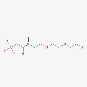 molecular formula C10H17BrF3NO3 B11935849 N-Ethyl-3,3,3-trifluoro-N-methylpropanamide-PEG2-Br 