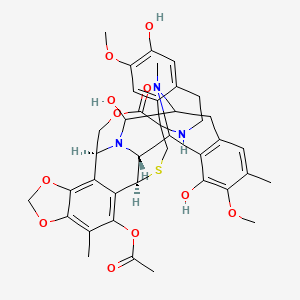 [(1S,2R,14S)-5,6',12-trihydroxy-6,7'-dimethoxy-7,21,30-trimethyl-27-oxospiro[17,19,28-trioxa-24-thia-13,30-diazaheptacyclo[12.9.6.13,11.02,13.04,9.015,23.016,20]triaconta-4(9),5,7,15,20,22-hexaene-26,1'-3,4-dihydro-2H-isoquinoline]-22-yl] acetate