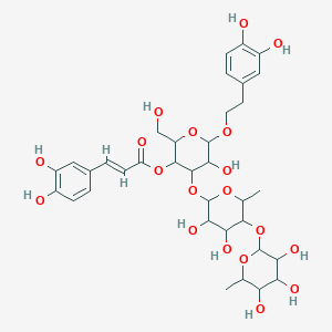 molecular formula C35H46O19 B11936078 [4-[3,4-dihydroxy-6-methyl-5-(3,4,5-trihydroxy-6-methyloxan-2-yl)oxyoxan-2-yl]oxy-6-[2-(3,4-dihydroxyphenyl)ethoxy]-5-hydroxy-2-(hydroxymethyl)oxan-3-yl] (E)-3-(3,4-dihydroxyphenyl)prop-2-enoate 