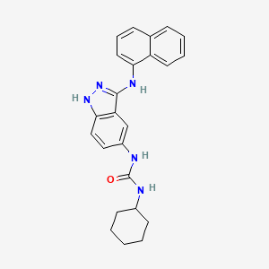 1-cyclohexyl-3-[3-(naphthalen-1-ylamino)-1H-indazol-5-yl]urea