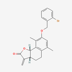 (3aR,9bS)-8-[(2-bromophenyl)methoxy]-6,9-dimethyl-3-methylidene-3a,4,5,9b-tetrahydrobenzo[g][1]benzofuran-2-one