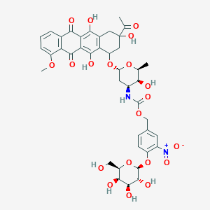 3-Acetyl-3,5,12-trihydroxy-10-methoxy-6,11-dioxo-1,2,3,4,6,11-hexahydrotetracen-1-yl 2,3,6-trideoxy-3-[({[4-(beta-D-galactopyranosyloxy)-3-nitrophenyl]methoxy}carbonyl)amino]-alpha-L-lyxo-hexopyranoside