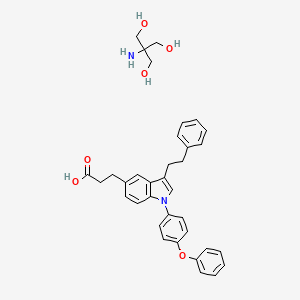 molecular formula C35H38N2O6 B11936361 2-Amino-2-(hydroxymethyl)propane-1,3-diol;3-[1-(4-phenoxyphenyl)-3-(2-phenylethyl)indol-5-yl]propanoic acid 