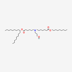 molecular formula C42H83NO5 B11936455 nonyl 7-[(6-heptadecan-9-yloxy-6-oxohexyl)-(3-hydroxypropyl)amino]heptanoate 