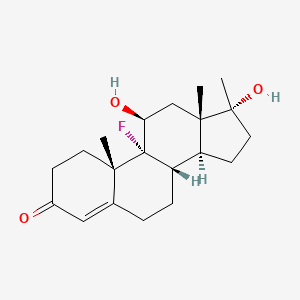 (8S,9R,10S,11S,13S,14S,17R)-9-fluoro-11,17-dihydroxy-10,13,17-trimethyl-1,2,6,7,8,11,12,14,15,16-decahydrocyclopenta[a]phenanthren-3-one