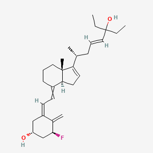 molecular formula C29H43FO2 B11936590 (1R,3Z,5S)-3-[2-[(3aS,7aS)-1-[(E,2R)-6-ethyl-6-hydroxyoct-4-en-2-yl]-7a-methyl-3a,5,6,7-tetrahydro-3H-inden-4-ylidene]ethylidene]-5-fluoro-4-methylidenecyclohexan-1-ol 