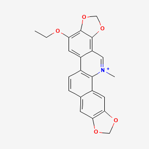 molecular formula C22H18NO5+ B11936613 16-Ethoxy-24-methyl-5,7,18,20-tetraoxa-24-azoniahexacyclo[11.11.0.02,10.04,8.014,22.017,21]tetracosa-1(13),2,4(8),9,11,14,16,21,23-nonaene 