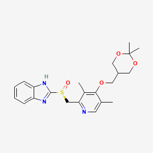 molecular formula C22H27N3O4S B11936724 (S)-2-({[4-(2,2-dimethyl-1,3-dioxan-5-yl)methoxy-3,5-dimethylpyridin-2-yl]methyl}sulfinyl)-1H-benzimidazole 