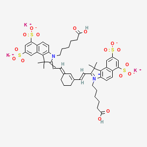 molecular formula C50H53K3N2O16S4 B1193676 Sulfo-Cyanine7.5 dicarboxylic acid 