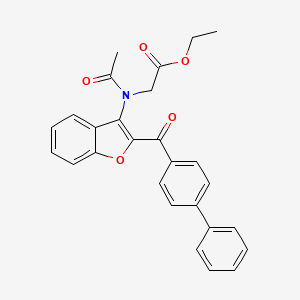 Ethyl (acetyl(2-((1,1'-biphenyl)-4-ylcarbonyl)-1-benzofuran-3-YL)amino)acetate