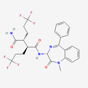 molecular formula C26H26F6N4O3 B11937208 Butanediamide, N1-[(3R)-2,3-dihydro-1-methyl-2-oxo-5-phenyl-1H-1,4-benzodiazepin-3-yl]-2,3-bis(3,3,3-trifluoropropyl)-, (2S,3R)- CAS No. 1933524-61-8