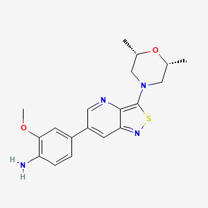 molecular formula C19H22N4O2S B11937272 GAK inhibitor 12r 