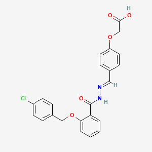 (4-(2-(2-((4-Chlorobenzyl)oxy)benzoyl)carbohydrazonoyl)phenoxy)acetic acid