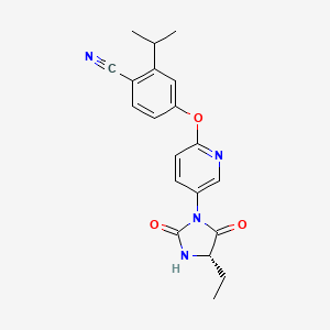 4-[5-[(4S)-4-ethyl-2,5-dioxoimidazolidin-1-yl]pyridin-2-yl]oxy-2-propan-2-ylbenzonitrile