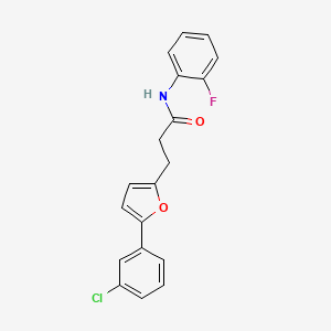 3-(5-(3-Chlorophenyl)-2-furyl)-N-(2-fluorophenyl)propanamide