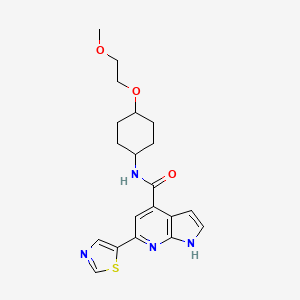 N-[4-(2-methoxyethoxy)cyclohexyl]-6-(1,3-thiazol-5-yl)-1H-pyrrolo[2,3-b]pyridine-4-carboxamide