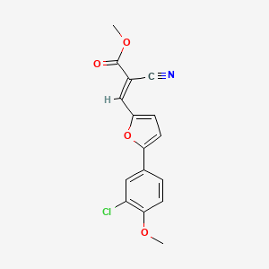 molecular formula C16H12ClNO4 B11937459 Methyl 3-(5-(3-chloro-4-methoxyphenyl)furan-2-yl)-2-cyanoacrylate 