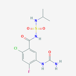 molecular formula C11H14ClFN4O4S B11937466 Saflufenacil-N-desmethyl-urea 