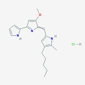 3-methoxy-2-[(5-methyl-4-pentyl-1H-pyrrol-2-yl)methylidene]-5-(1H-pyrrol-2-yl)pyrrole;hydrochloride