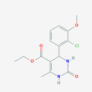 molecular formula C15H17ClN2O4 B11937576 Ethyl 4-(2-chloro-3-methoxyphenyl)-6-methyl-2-oxo-1,2,3,4-tetrahydro-5-pyrimidinecarboxylate 