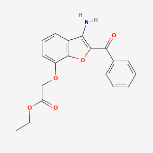 Ethyl ((3-amino-2-benzoyl-1-benzofuran-7-YL)oxy)acetate