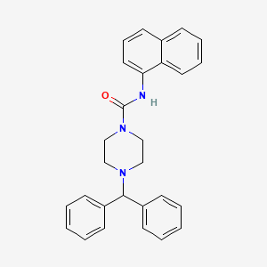 4-Benzhydryl-N-(1-naphthyl)-1-piperazinecarboxamide