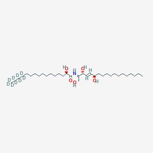 molecular formula C34H67NO5 B11937623 (2R)-13,13,14,14,15,15,16,16,16-nonadeuterio-2-hydroxy-N-[(E,2S,3R,6R)-1,3,6-trihydroxyoctadec-4-en-2-yl]hexadecanamide 