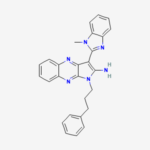 3-(1-Methylbenzimidazol-2-yl)-1-(3-phenylpropyl)pyrrolo[3,2-b]quinoxalin-2-amine