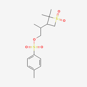 molecular formula C15H22O5S2 B11937660 2-(2,2-Dimethyl-1,1-dioxidothietan-3-yl)propyl 4-methylbenzenesulfonate CAS No. 23431-20-1