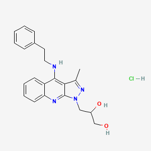 3-{3-methyl-4-[(2-phenylethyl)amino]-1H-pyrazolo[3,4-b]quinolin-1-yl}-1,2-propanediol hydrochloride