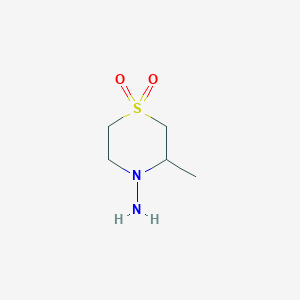 B119382 3-Methylthiomorpholin-4-amine 1,1-dioxide CAS No. 26494-77-9
