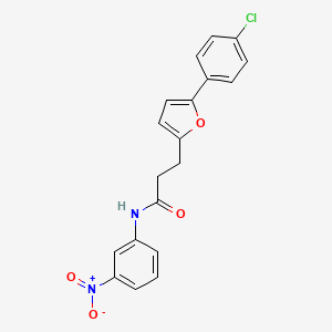 molecular formula C19H15ClN2O4 B11938444 3-(5-(4-Chlorophenyl)-2-furyl)-N-(3-nitrophenyl)propanamide CAS No. 853312-05-7