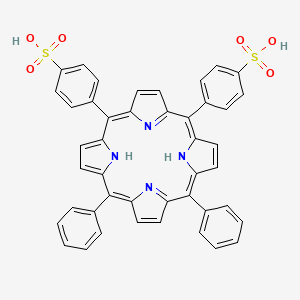 molecular formula C44H30N4O6S2 B11938573 4-[15,20-Diphenyl-10-(4-sulfophenyl)-21,23-dihydroporphyrin-5-yl]benzenesulfonic acid 