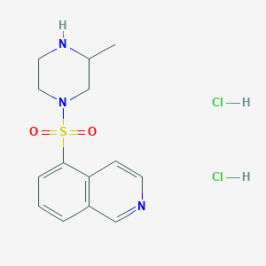 molecular formula C14H19Cl2N3O2S B119386 1-(5-异喹啉磺酰基)-3-甲基哌嗪二盐酸盐 CAS No. 140663-38-3