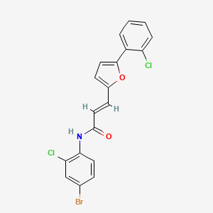 molecular formula C19H12BrCl2NO2 B11938623 N-(4-Bromo-2-chlorophenyl)-3-(5-(2-chlorophenyl)furan-2-yl)acrylamide CAS No. 853356-01-1