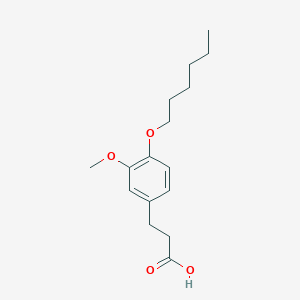 molecular formula C16H24O4 B11938640 3-(4-(Hexyloxy)-3-methoxyphenyl)propanoic acid CAS No. 79669-12-8